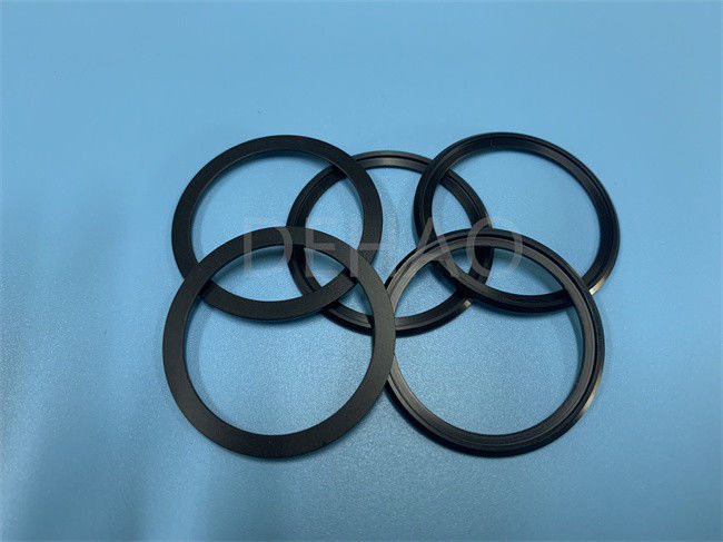Zwarte Glijdende de Kokerpakking Ring Washer Seal van POM Acetal Copolymer Baffle Ring